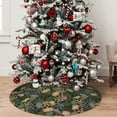 thumbnail image 5 of Yiaed Camouflage Skulls Print Christmas Tree Skirt , Tree SkirtsTree Mat for Christmas Winter Holiday Indoor Decorations-30", 5 of 7