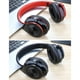 thumbnail image 5 of Auriculares inalámbricos recargables 7 Auriculares sobre oreja Auriculares plegables con micrófono Soporte de cancelación Rojo + negro, 5 of 8