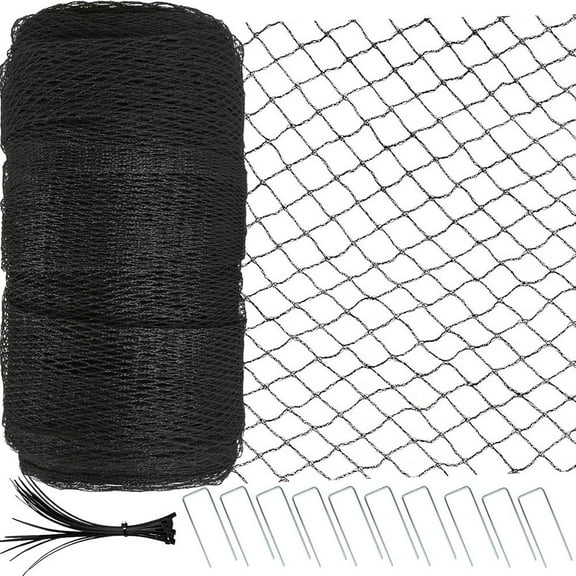 Heavy-Duty 4x10m Garden Bird Netting: Protect Plants， With 50Pcs Cable Ties