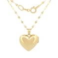 thumbnail image 2 of Cadena Con Dije Relicario De Corazón Oro Sólido 10K amarillo Casa del Anillo Medida Cadena 45 cm Medida Corazón Relicario 1.4 cm cerrado Peso total 2.9 gr, 2 of 6