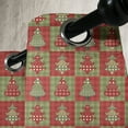 thumbnail image 4 of Ambesonne Christmas Grommet Curtain, Noel Trees Quilt, 50" x 54", Ruby Reseda Green, 4 of 6
