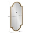 thumbnail image 6 of Kate and Laurel Jovie Modern Panel Wall Mirror, 20 x 42, Gold, Glam Decorative Mirror for Wall, 6 of 9
