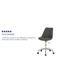 thumbnail image 5 of BizChair Mid-Back Dark Gray Fabric Task Office Chair with Pneumatic Lift and Chrome Base, 5 of 13