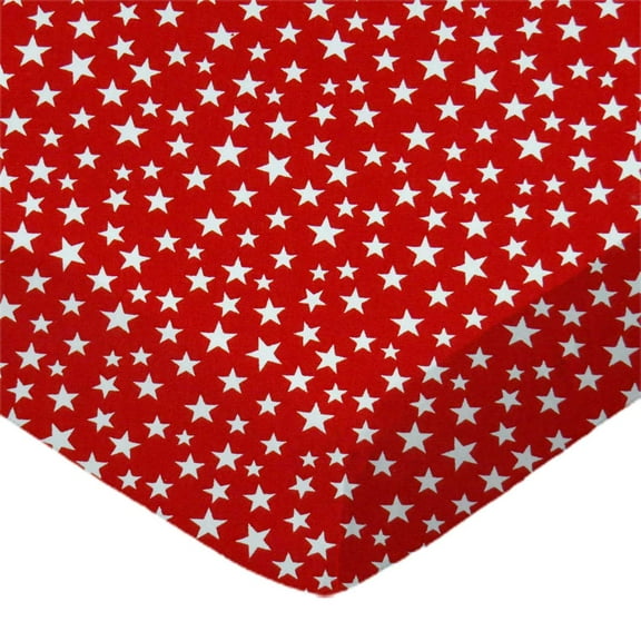 SheetWorld Fitted Pack N Play Playard Sheet Compatible with Onasti Portable Play Yard 23 x 40 inches, 100% Cotton Woven, Stars Red