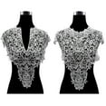 thumbnail image 5 of Farfi Lace Fake Collar Embroidered Corsage Hollow Design Big Flowers Detachable Front / Back Collar Lace Applique Female Charm for Sewing Shop (Green-A), 5 of 13