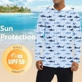 thumbnail image 5 of Lumeqa Men's UPF 50+ Sun Protection Hoodie Shirt Rash Guard Long Sleeve Shirt UV Fishing Outdoor Hiking Swimming Running, 5 of 5