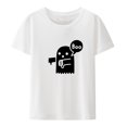 thumbnail image 1 of FANTASMA DE LA DESAPROBACIÓN Tops divertidos para mujer Ropa para mujer Top corto para estudiantes Ropa de anime ajustada Humor hip-hop Lindo Par, 1 of 7