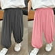 thumbnail image 3 of Odeerbi 2-12 Años Niños Niñas 2 Pcs Modal Sweatpants Entrenamiento de Verano Deportes Jogger Pantalones Respirables Joggers Casuales Sueltos, 3 of 4
