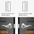 thumbnail image 2 of Wave Style Privacy Bed Bath Door Levers in Satin Nickel Finish Interior Keyless Door Handles Locksets, 2 of 7