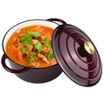 thumbnail image 4 of Hawsaiy 6 QT Enameled Cast Iron Dutch Oven with Lid, Includes 2 Oven Mitts, Nonstick Cookware for Baking, Roasting, Braising, Fig, 4 of 10
