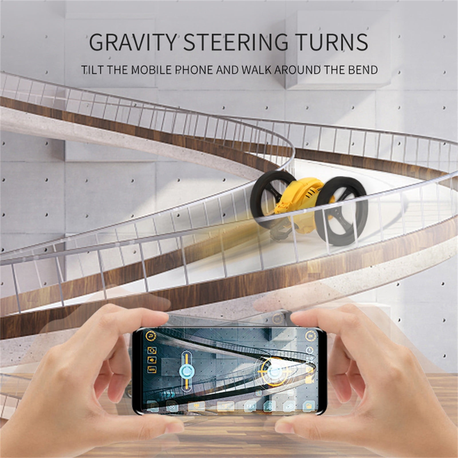 A Wifi Rc Bounce Car 2.4Ghz With Camera 2.0Mp Flexible Wheels Led Light Jumping Toy