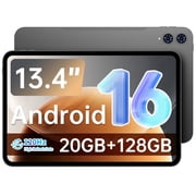 TECLAST T65 Large Android 16 Tablet 13.4 inch, 20GB RAM 128GB ROM, 120Hz 1920x1200 FHD IPS, 2.2GHz Octa-Core Processor, 10H 8000mAh Battery, 2.4GHz+5GHz WiFi/GPS/3.5mm Jack/1TB Expand/GMS