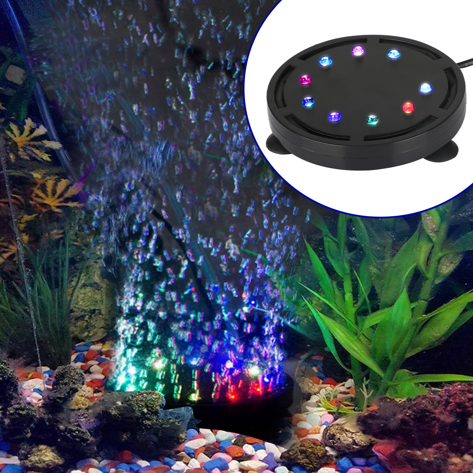 TSV LED Aquarium Air Bubble Light, Fish Tank Air Curtain