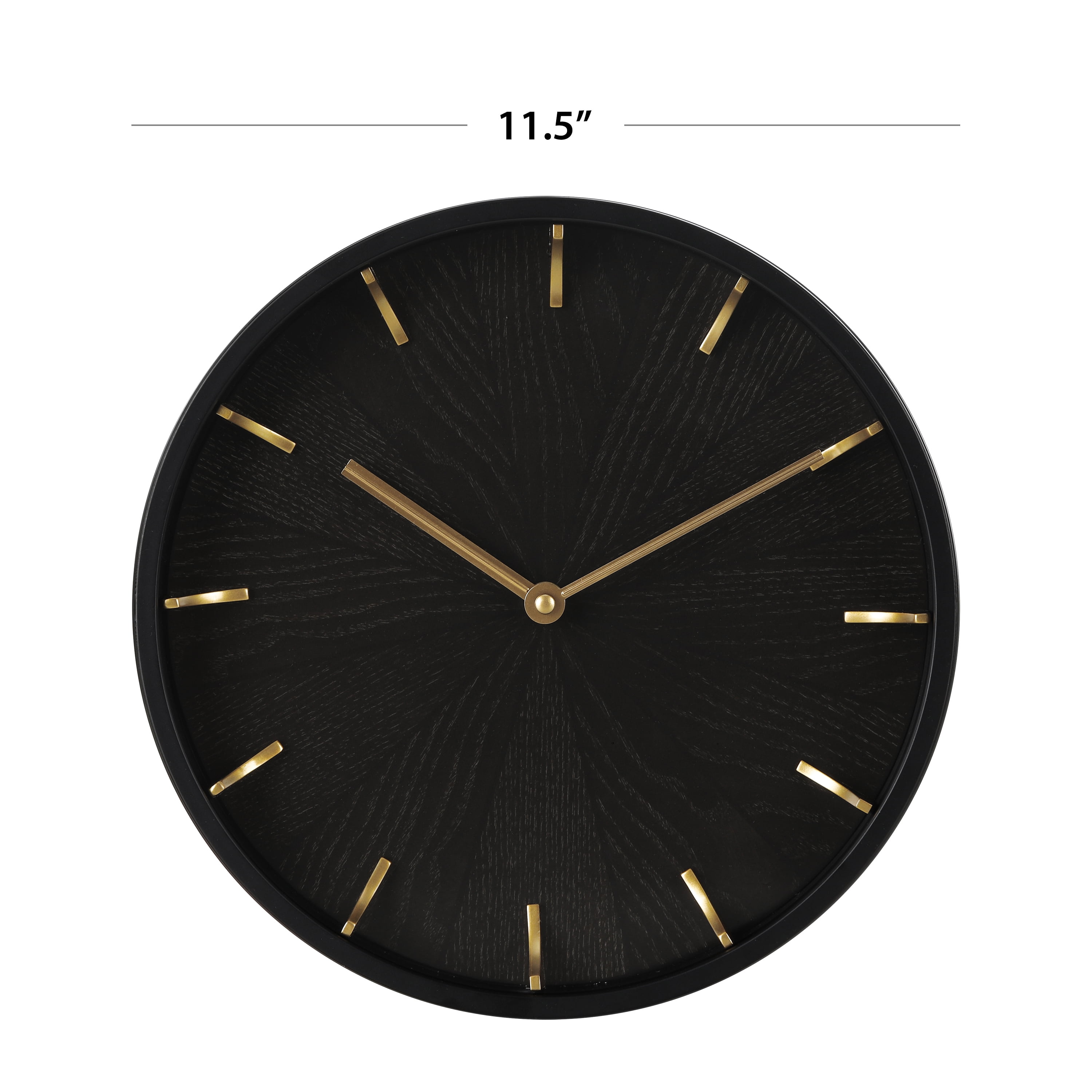 Better Homes & Gardens 11.5 Quartz Battery Modern Woodgrain Indoor Wall Clock, Easy Installation
