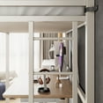 thumbnail image 5 of Amolife Twin Size Heavy Duty Metal Loft Bed with Removable Ladder & Full-Length Guardrail, White, 5 of 10