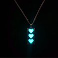 thumbnail image 1 of Collar de acero inoxidable que brilla en la oscuridad para hombres, collares Punk, mariposa luminosa, colgante de corazón, joyería de fiesta, regalo para mujeres, 1 of 4