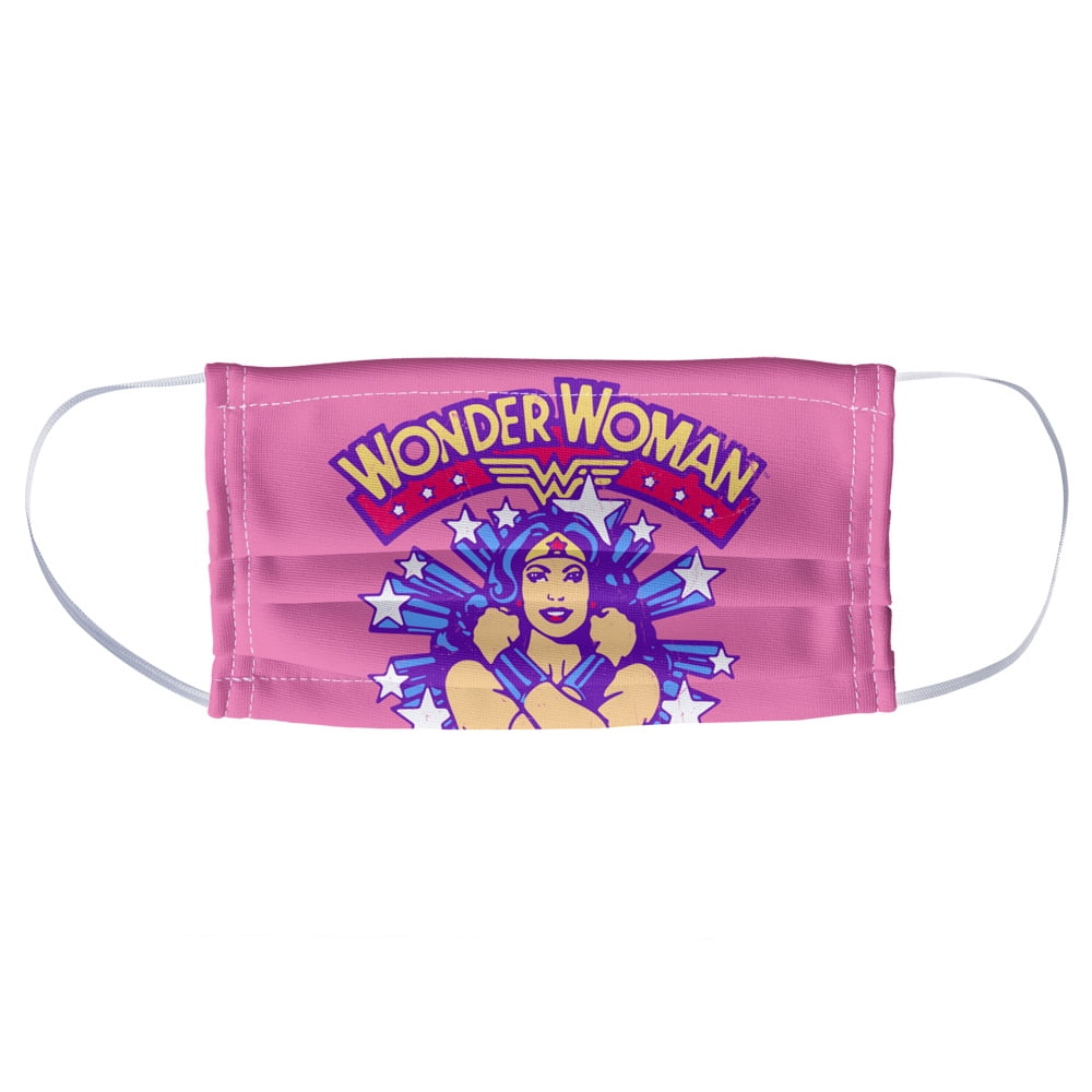 Wonder Woman Star Crossed 1-Ply Reusable Face Mask Covering, Unisex