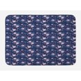 thumbnail image 1 of Floral Bath Mat, Tropical Pink Tones Flowers Dragonfly Night Look Vintage English Garden Art, Plush Bathroom Decor Mat with Non Slip Backing, 29.5" X 17.5", Lavender and Mauve, by Ambesonne, 1 of 2