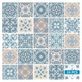 thumbnail image 2 of Mi Alma Vinyl Backsplash Decor - Sky Blue Floral Peel & Stick Tiles 6x6, 2 of 11