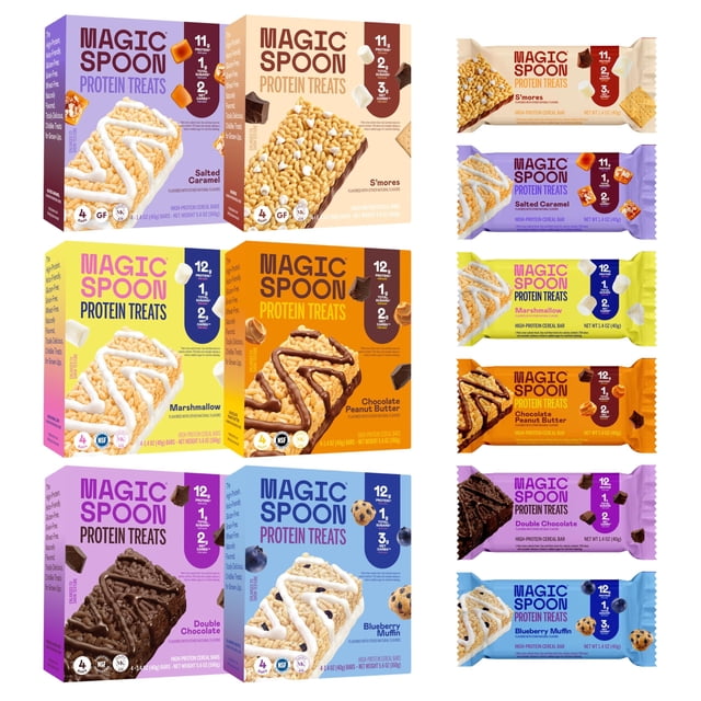 Barras de proteína Magic Spoon, paquete de 24, alto contenido de proteína, sin gluten