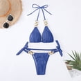 thumbnail image 5 of XIYON Bikini Sets For Women High Waisted Bikini Sets Two Piece Swimsuit Front Tie Knot Bathing Suit Vintage Beachwear, 5 of 8