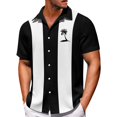 thumbnail image 2 of Men's Hawaiian Printed Button Short Sleeve Shirts Men's Casual Fashion Short Sleeve Shirts M, 2 of 4