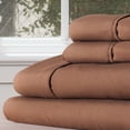 thumbnail image 2 of Brushed Microfiber Sheets Set- 3 Piece Bed Linens by Somerset Home (Chocolate, Full), 2 of 5