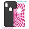 thumbnail image 2 of DistinctInk Custom SKIN / DECAL compatible with OtterBox Commuter for iPhone XR (6.1" Screen) - Hot Pink Polka Dots Swirl, 2 of 5