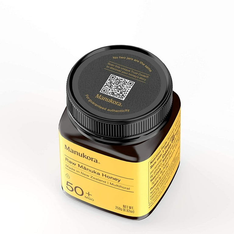 Manukora MGO 50+ 100% Raw New Zealand Manuka Honey, 8.82oz (250g ...