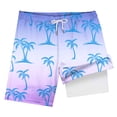 thumbnail image 4 of Gubotare Boy Swim Shorts Boys Board Shorts - Quick Dry Boys Swim Trunks with Pockets - Kids' Swimwear Swim Shorts Size 6-7 (Light Purple,6-7 Years), 4 of 4
