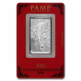 PAMP Suisse 1 oz Platinum Bar, .9995 Fine, Lady Fortuna Design