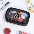 thumbnail image 4 of YOOLIFE Travel Clear Makeup Bag Toiletry Bag, Make up Bag Waterproof Toiletry Bags for Women Cosmetic Bag Birthday Gifts for Women Personalized Mother Girlfriend Wife Bridesmaid Gifts Black Letter G, 4 of 7
