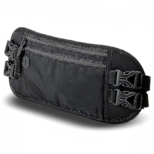 Cinturón De Dinero De Viaje Seguro, Cartera De Viaje Con Bloqueo Rfid Oculto Encubierto, Unisex Negro Xxf