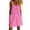 Hot Pink, variant on Women Summer Cotton Mini Dress Casual Scoop Neck Sleeveless Shift Dresses Beach Sundress With Pockets
