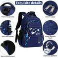 thumbnail image 2 of Lvelia School Backpack for Boys Kids Elementary School Bags Middle School Primary School Bookbags Lightweight Sturdy Spaceman Gifts,Blue, 2 of 7