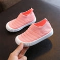 thumbnail image 2 of Rinsvye Summer And Autumn Girls Sneakers Flying Woven Mesh Breathable Comfortable Flat Casual Cute Children Sports Shoes Light Shoes Small White Shoes Light Board Shoes Non Slip Soft Bottom Toddler Sh, 2 of 5