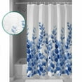 thumbnail image 3 of Extra Long Shower Curtain 72x84 Inch, Blue Eucalyptus Shower Curtain Waterproof Bathroom Decor Watercolor Leaf Country Plants Fabric Bath Curtain Set Accessories with Hooks, 3 of 6