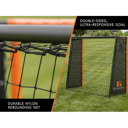 Goalrilla Striker 5' x 7' Soccer Rebound Trainer with Double-Sided, Ultra-Responsive Rebounding Net and Goal