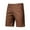#Brown, variant on DPTALR Men's Solid Color Pleated Elastic Waist Straight Leg Casual Shorts,Green,30