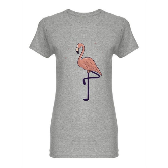 Hand-drawn Flamingo Shaped T-Shirt Women -Image by Shutterstock, Female Large