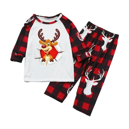 

Christmas Baby Kids Child Printed Top+Pants Family Matching Pajamas Set