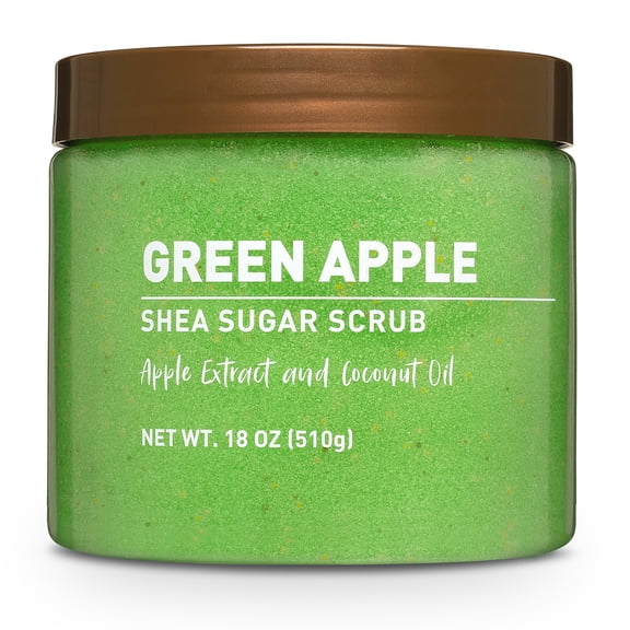 Green Apple Shea Sugar Scrub with Exfoliating Skin Benefits - 18 oz
