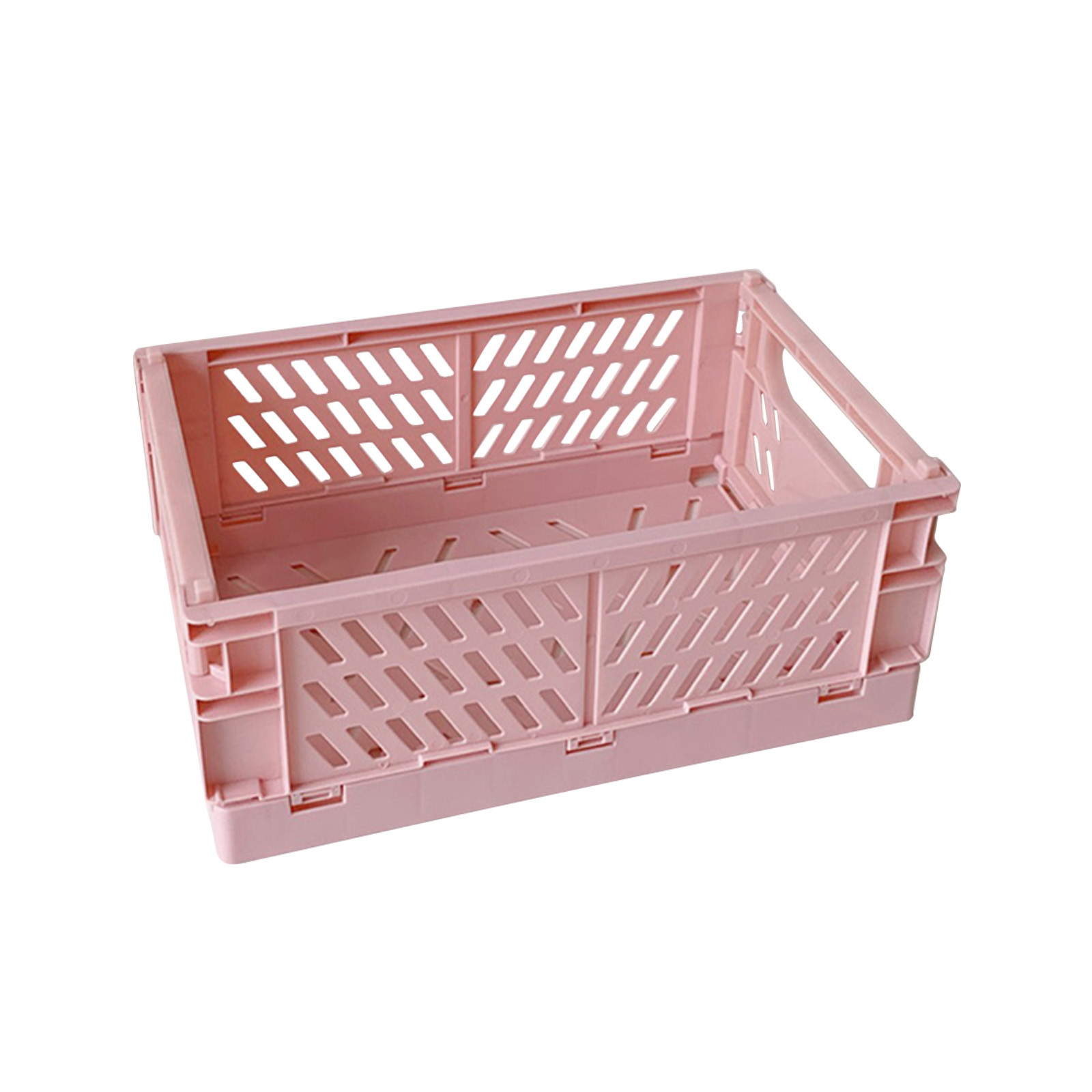 YiFudd Mini Foldable Plastic Storage Basket For Organizing Crates With ...