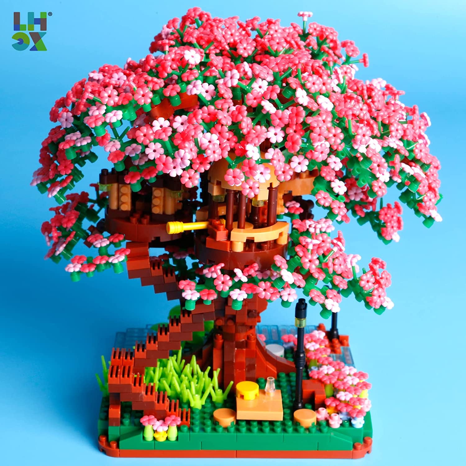 Ensemble de Blocs de Construction Mini Sakura Bonsai Tree