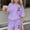 Purple, variant on Spazoro Toddler Girls 2PC Outfit Set, Casual Cherry Print Short Sleeve T-Shirt & Shorts Summer Clothes Set for Kids Sky Blue Size 4-5