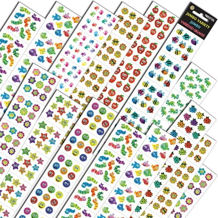 UPC: 0194629091089 | Sandylion Jumbo Variety Assortment Sticker Pack of 980 2 Packs