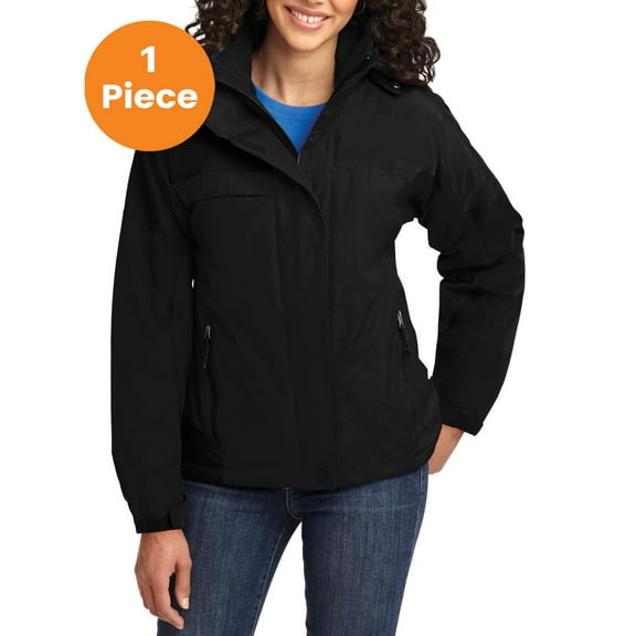 Port Authority L792 Ladies Nootka Jacket, Black/Black, XL, Womens Coats