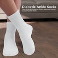 thumbnail image 6 of Diamond Star Diabetic Ankle Socks - Non Binding Quarter Socks for Men & Women, Cushion Circulatory Socks (White - 6 Pairs, Socks Size 13-15, Fit Women's Shoe Size 9-14), 6 of 6