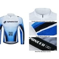 thumbnail image 4 of Sponeed Men's Bicycle Shirts Long Sleeve Biker Jerseys Full Zipper Fall Cycling Gear Breathable Blue S, 4 of 8