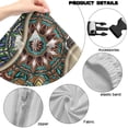 thumbnail image 7 of SCRAWLGOD Bohemian Mandala Paw Beige Cyan 4 Pieces Gaming Chair Slipcover with Armrest Covers Stretch Rotating Gaming Chair Protector Office Desk Chair Cover Cat Scratch Proof, 7 of 7